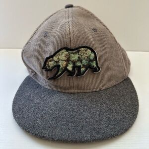 Grassroots California Corduroy Removable Bear Adjustable Hat